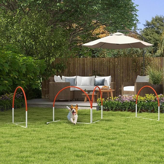 arceaux agility chien – obstacles souples et réglables pour parcours canin à domicile