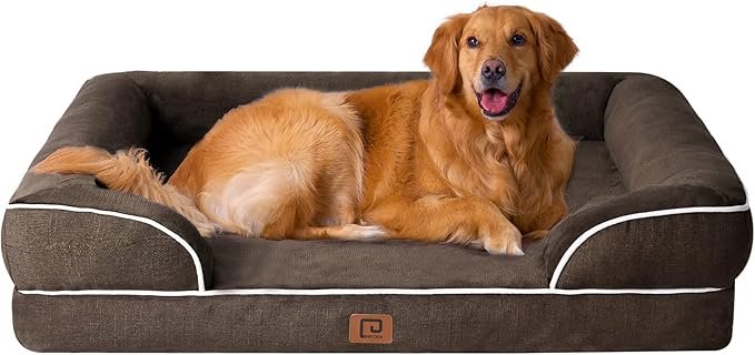 Panier orthopédique chien – couchage mémoire de forme pour soulager les articulations des chiens âgés, grands ou arthrosiques