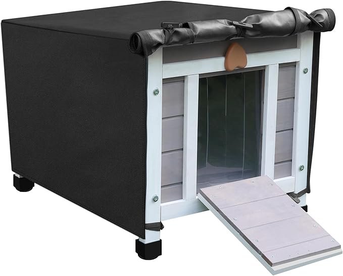 chatterie extérieure pour chat en bois avec toit étanche – refuge idéal pour chat errant ou d’extérieur en toute saison