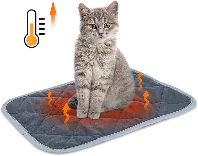 coussin chauffant chat auto-chauffant sans électricité – tapis chaud lavable et antidérapant pour chats frileux ou âgés en hiver