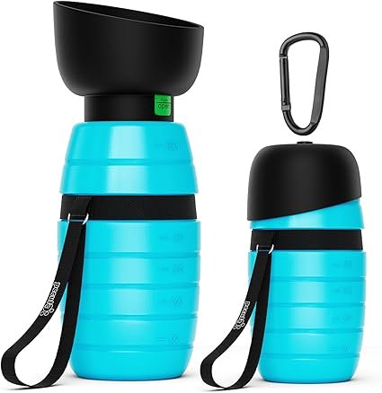 gourde pour chien portable avec gamelle intégrée – idéale pour les balades, la voiture ou les randonnées