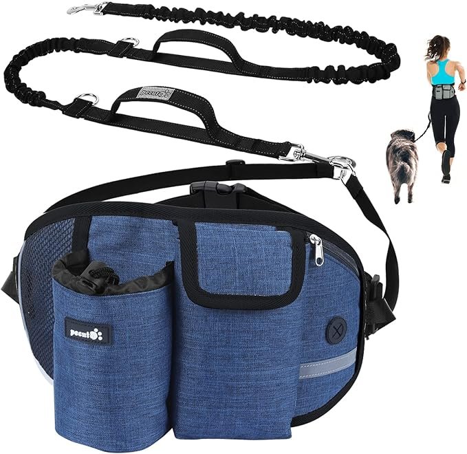 laisse mains libres pour chien avec ceinture réglable et amortisseur – idéale pour le jogging, la marche ou la randonnée