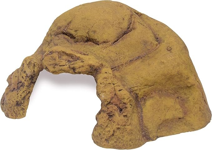 Cachette pour tortue terrestre naturelle en résine, parfaite pour un enclos intérieur ou extérieur