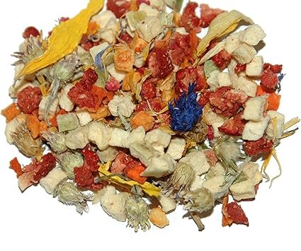 Friandises pour tortue terrestre – mélange végétal séché adapté à l’alimentation, riche en fibres et facile à digérer
