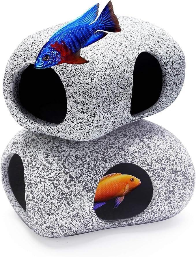 Cachette pour axolotl en céramique naturelle – abri sécurisé pour aquarium adapté aux axolotls juvéniles et adultes
