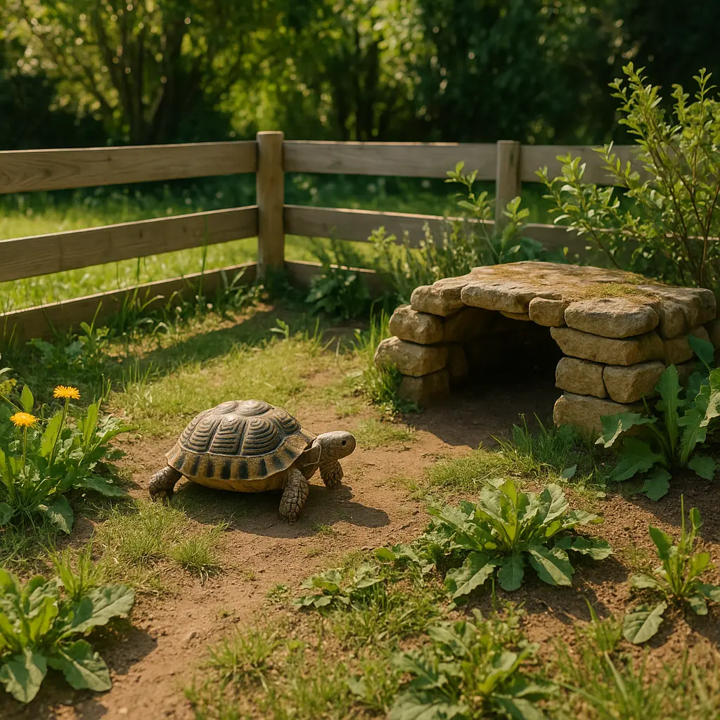 Enclos extérieur pour tortue terrestre