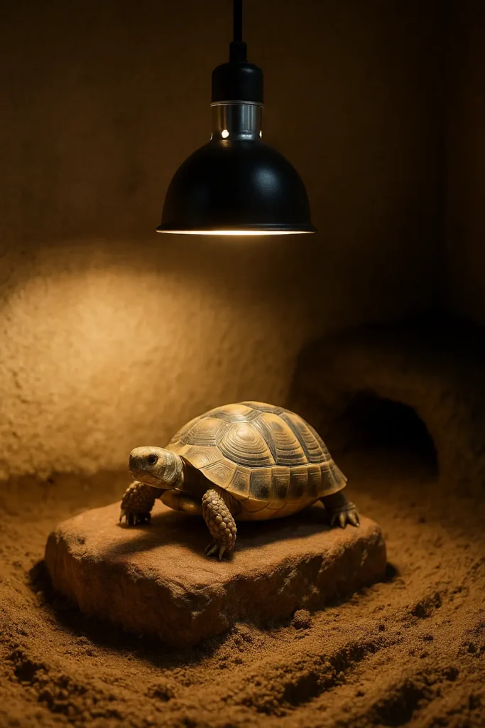 Lampe chauffante UVB pour tortue terrestre