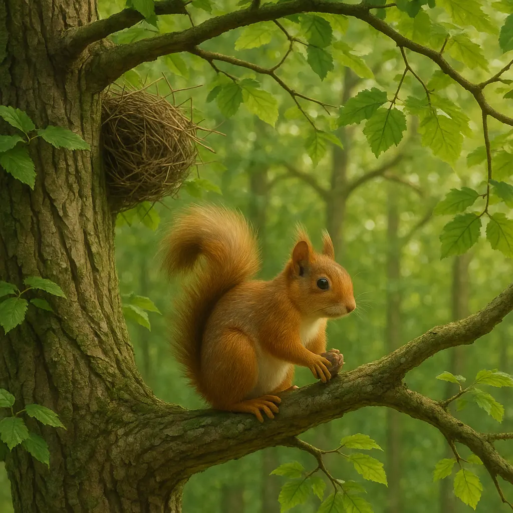 Habitat naturel de l’écureuil roux