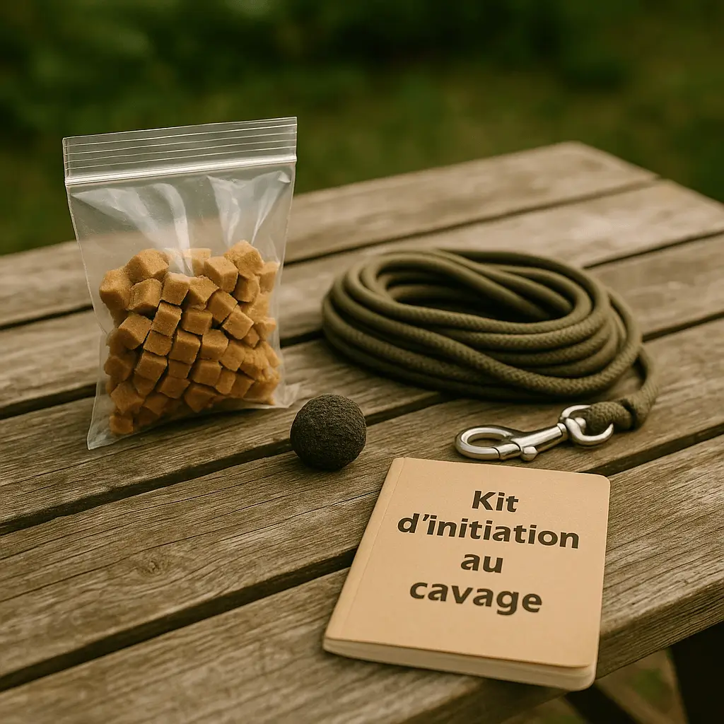 Kit d’initiation au cavage pour chien avec truffe d’entraînement, longe et friandises