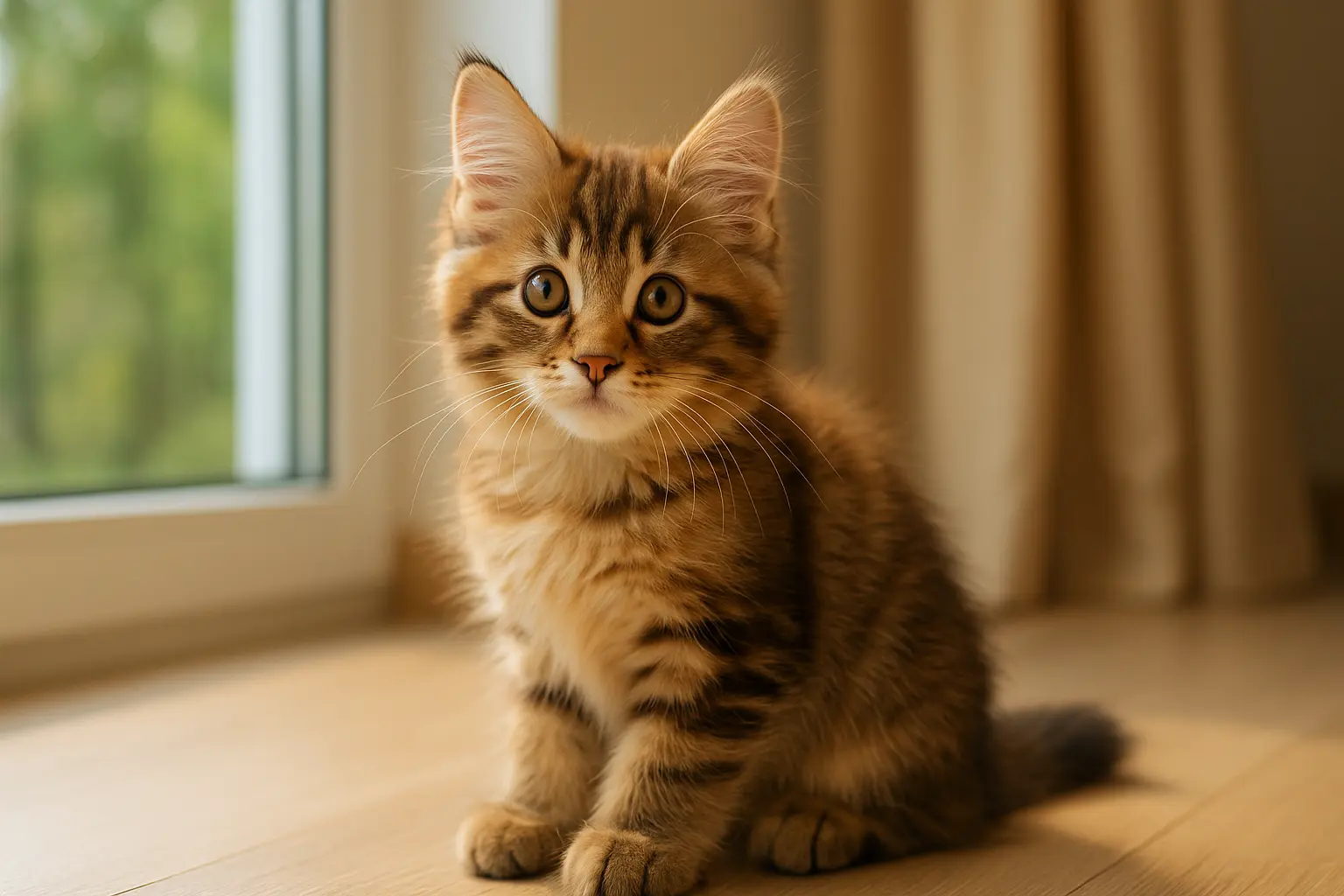 Maladies génétiques des chats - illustration d’un jeune Maine Coon