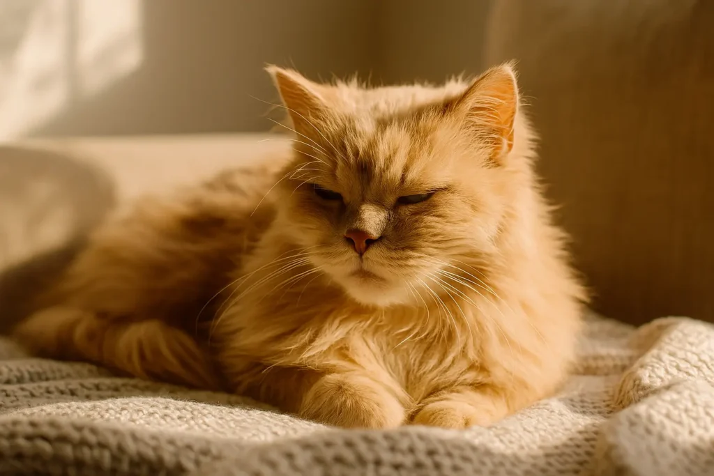 chat persan allongé