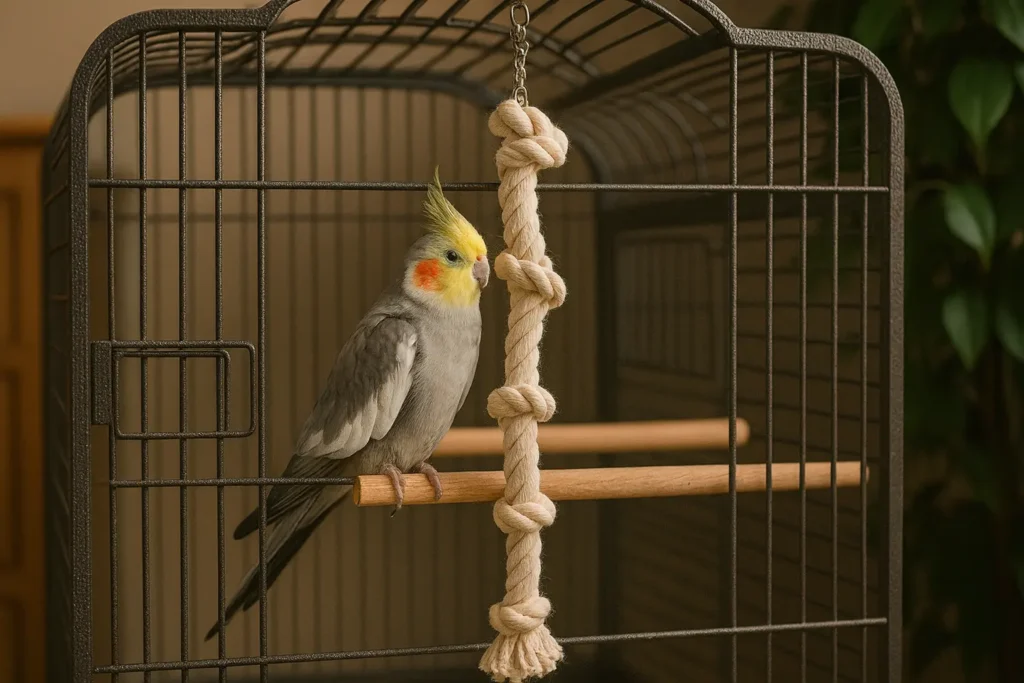 Corde en Coton pour Calopsitte – Naturelle et Robuste