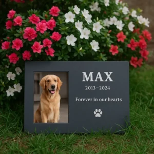 Plaque Tombale pour Chien – Souvenir Durable et Personnalisé