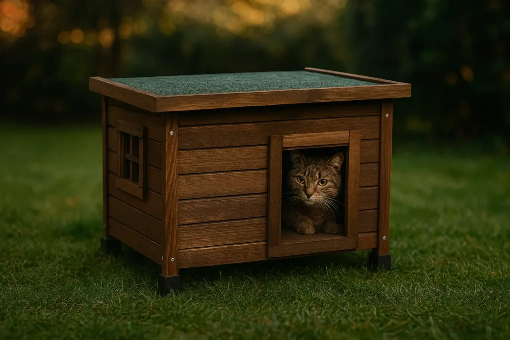 Niche Exterieur pour Chat en Bois – Confortable et Solide