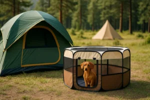 parc pour chien en camping