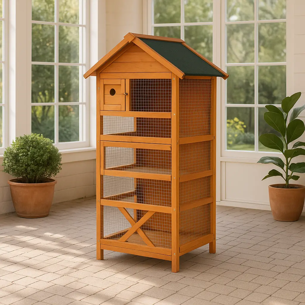 Volière pour Calopsitte Pas Chère – Bois Naturel Extérieur