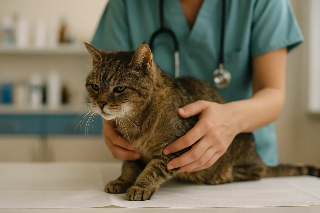 chat chez le vétérinaire