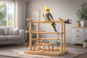 Aire de Jeu pour Calopsitte – Avec Balançoire et Perchoirs