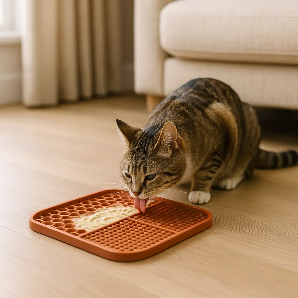 Tapis de léchage pour chat : apaisement et stimulation