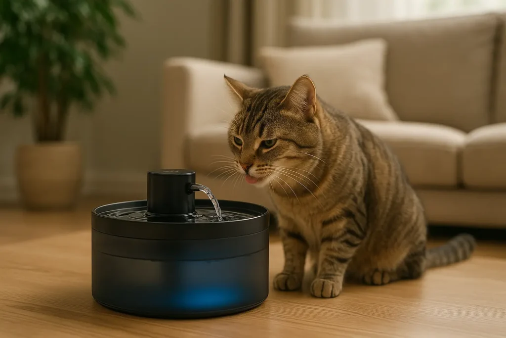 Fontaine à Eau Automatique pour Chat Sans Fil – Hydratation