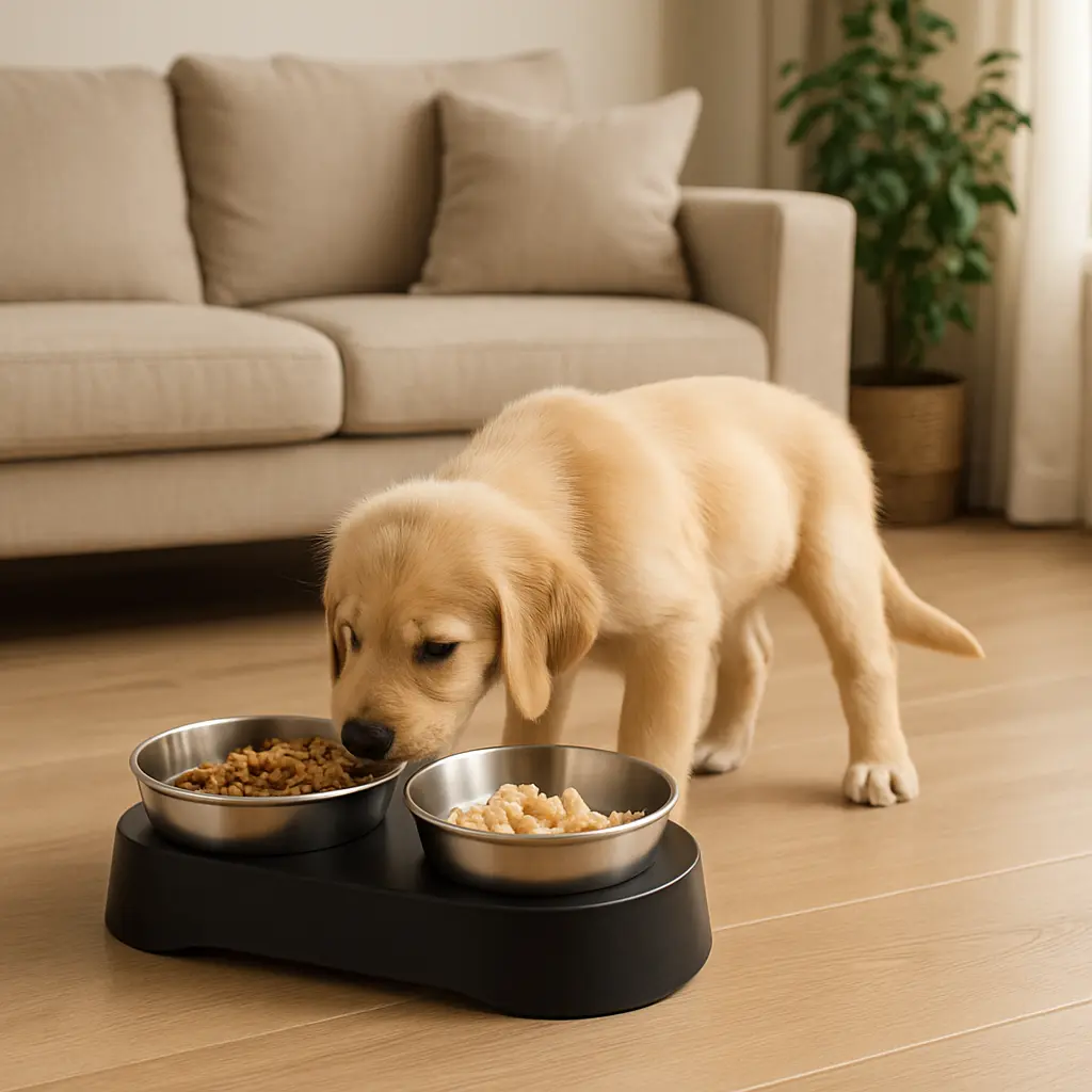 Gamelle Surélevée Chiot – Bien Manger, Ça S’Apprend Tôt