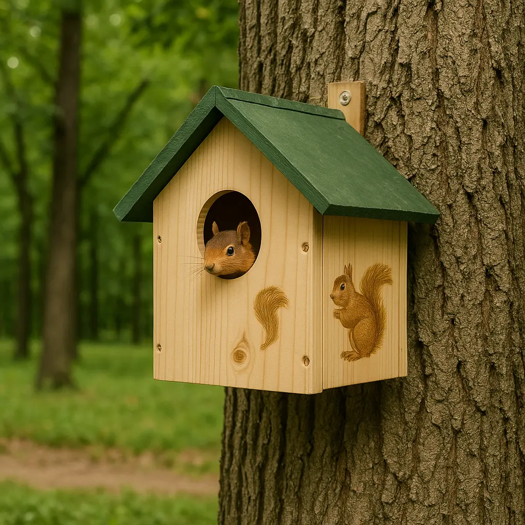 Maison pour écureuil en bois – refuge naturel et durable