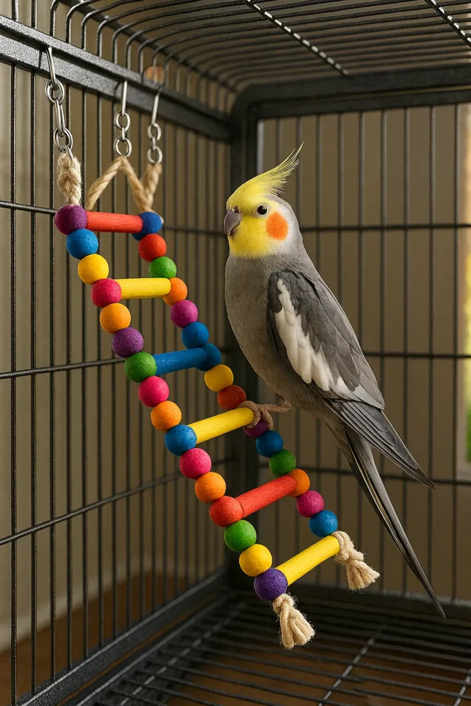 Échelle Colorée pour Calopsitte – Ludique et Amusant