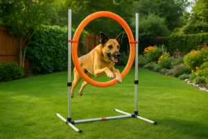 Anneau d’Agilité pour Chien – Léger, Réglable et Pratique