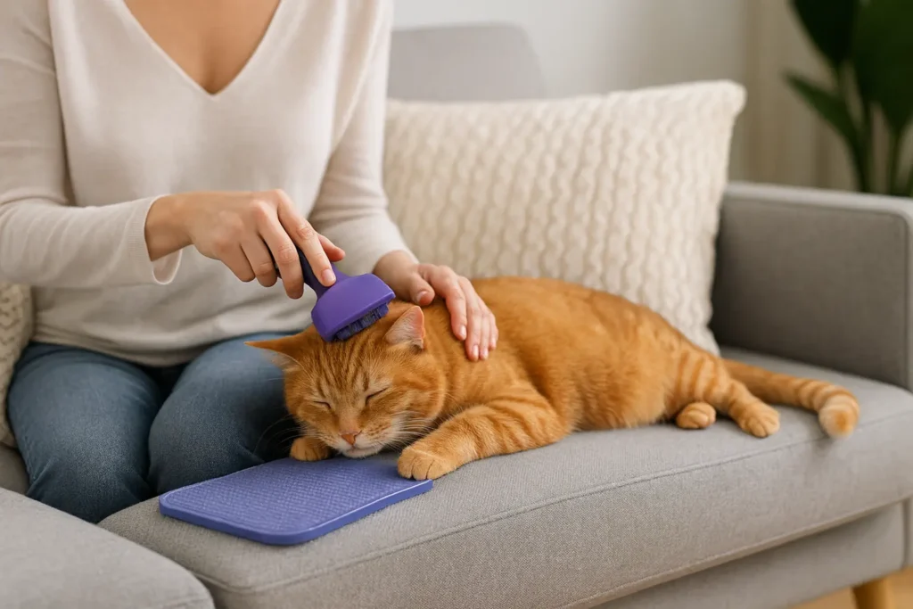 Brosse Anti-Mue pour Chat – Dites Adieu aux Poils Volants !