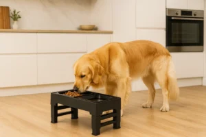 Station Repas Grand Chien – Gamelle Double Réglable, Stable