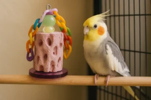 Pierre de Calcium pour Calopsitte – Jouet Minéral à Mâcher