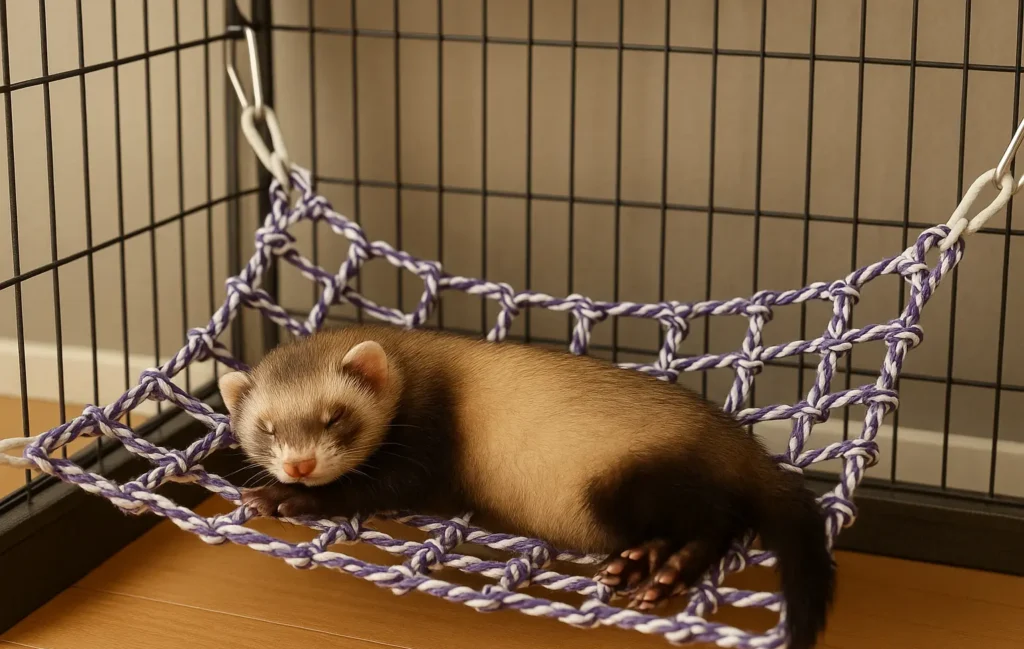 Filet Suspendu pour Furet – Jouet d’Activité en Corde