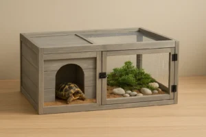 Enclos intérieur pour tortue terrestre – Design et Sécurité