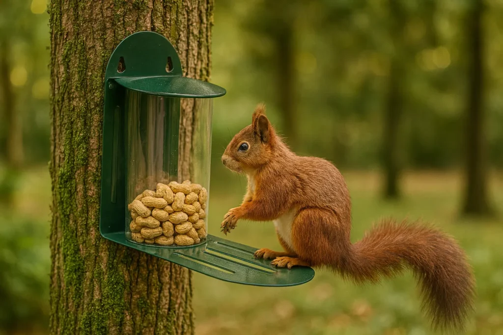 Mangeoire à Écureuil en Métal – Résistante & Durable
