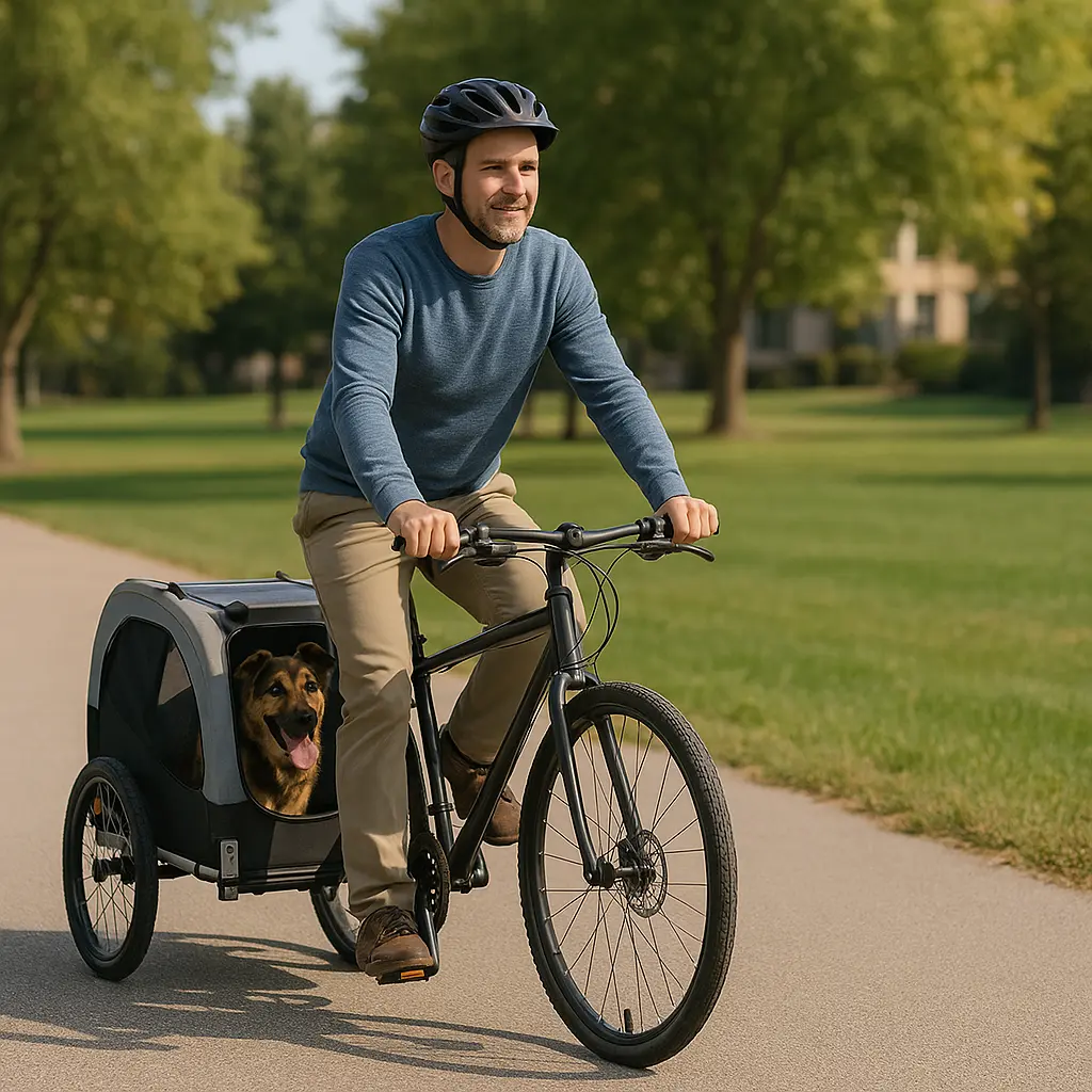 Remorque Vélo pour Grand Chien – Confort XXL et Sécurité