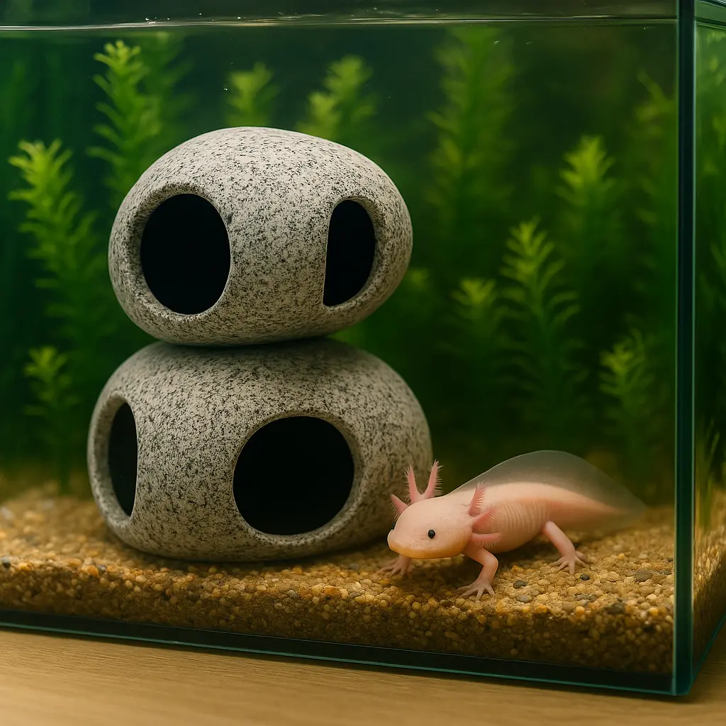 Cachette pour Axolotl en Céramique : Abri Sûr et Naturel