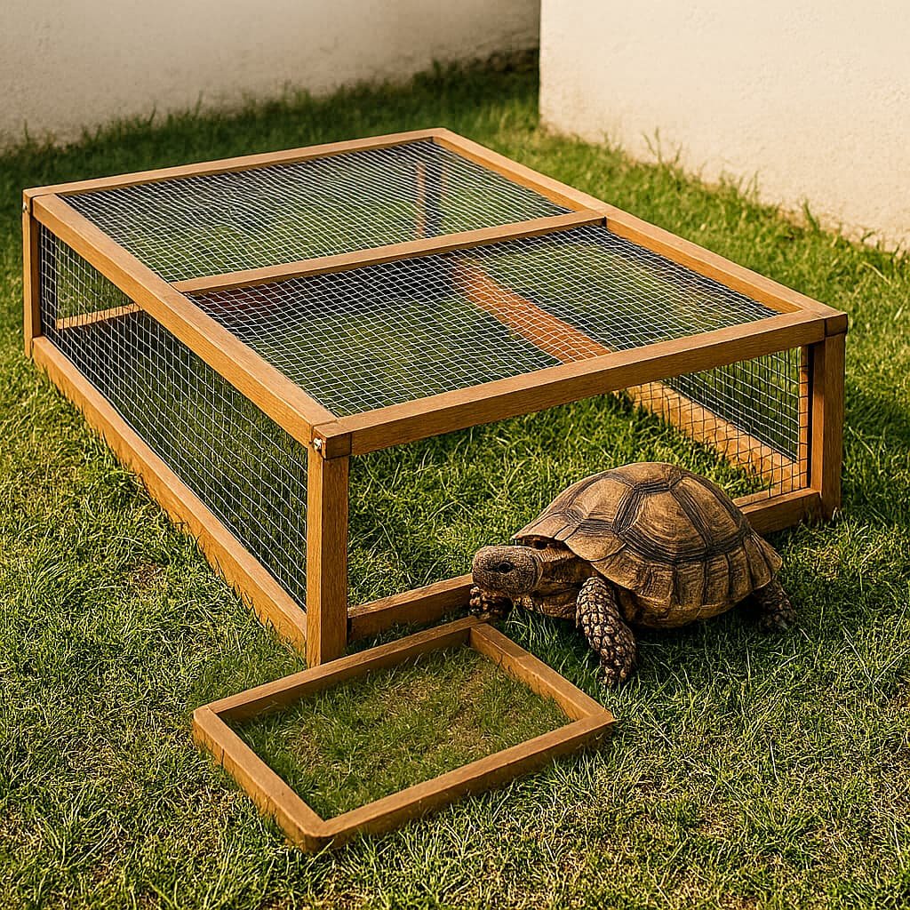 Enclos pour Tortue Terrestre – Sécurisé, Spacieux et Naturel