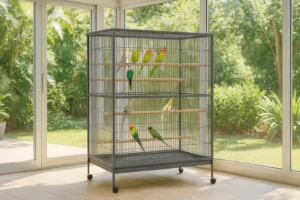 Grande Cage pour Calopsitte sur Roulettes – Spacieuse