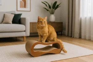 Griffoir Carton Recyclé pour Chat – Bien-être Naturel au Quotidien