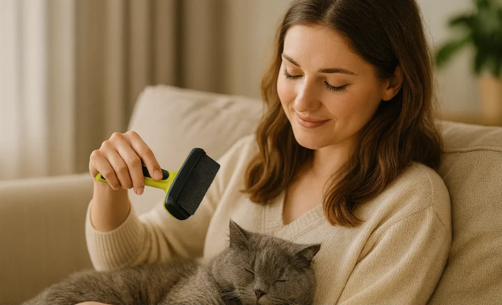 Brosse Auto-Nettoyante pour Chat – Poils Enlevés, Zéro Effort
