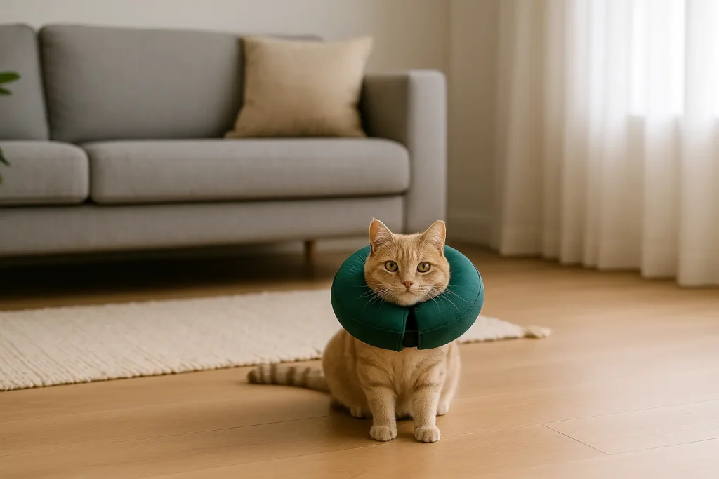 Collier Gonflable Chat – Récupération Douce et Sans Stress