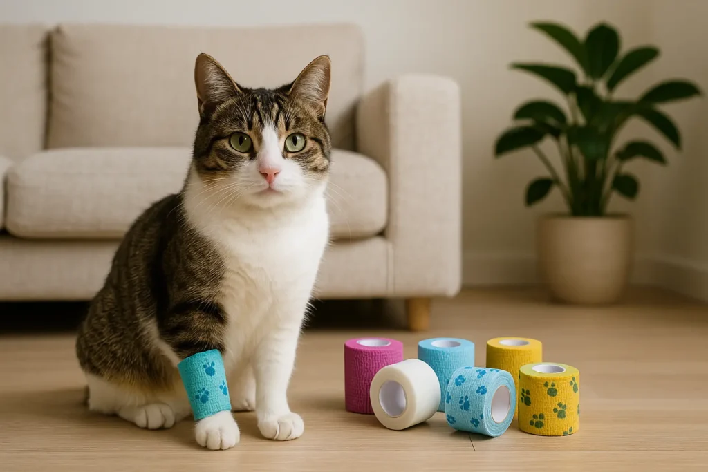 Bandage Auto-Adhésif Chat – Protection Douce et Fiable