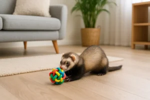 Balles pour Furet : 4 Jouets à Mâcher Colorés et Ludiques