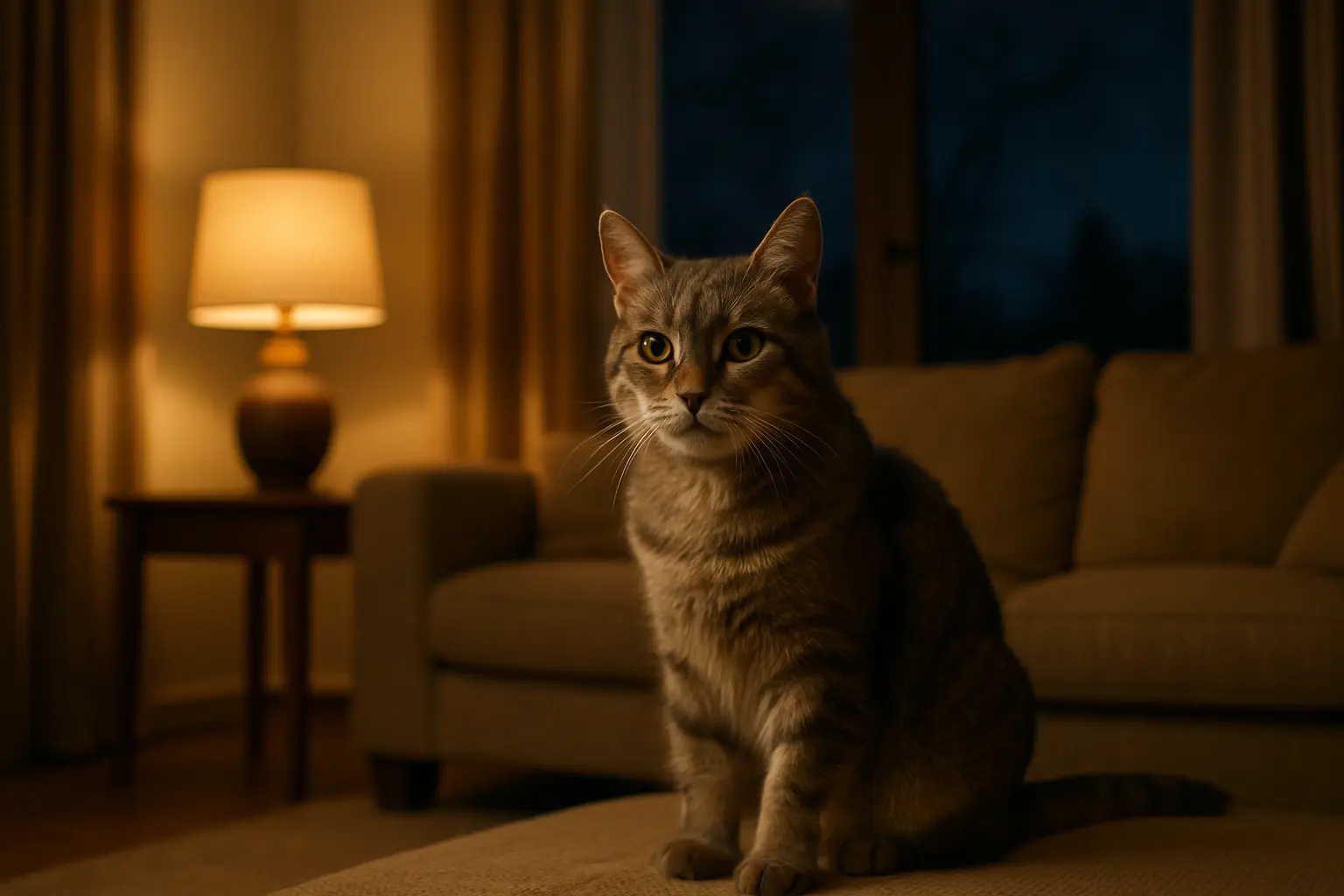 Pourquoi mon chat âgé miaule la nuit ? Causes + solutions