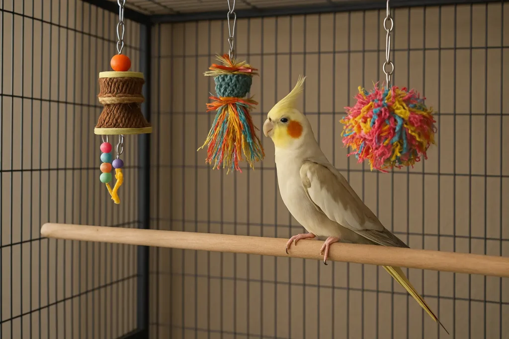 Jouets Suspendus pour Calopsitte – Lot de 8 Colorés Naturels