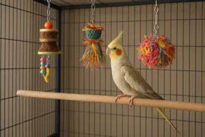 Jouets Suspendus pour Calopsitte – Lot de 8 Colorés Naturels