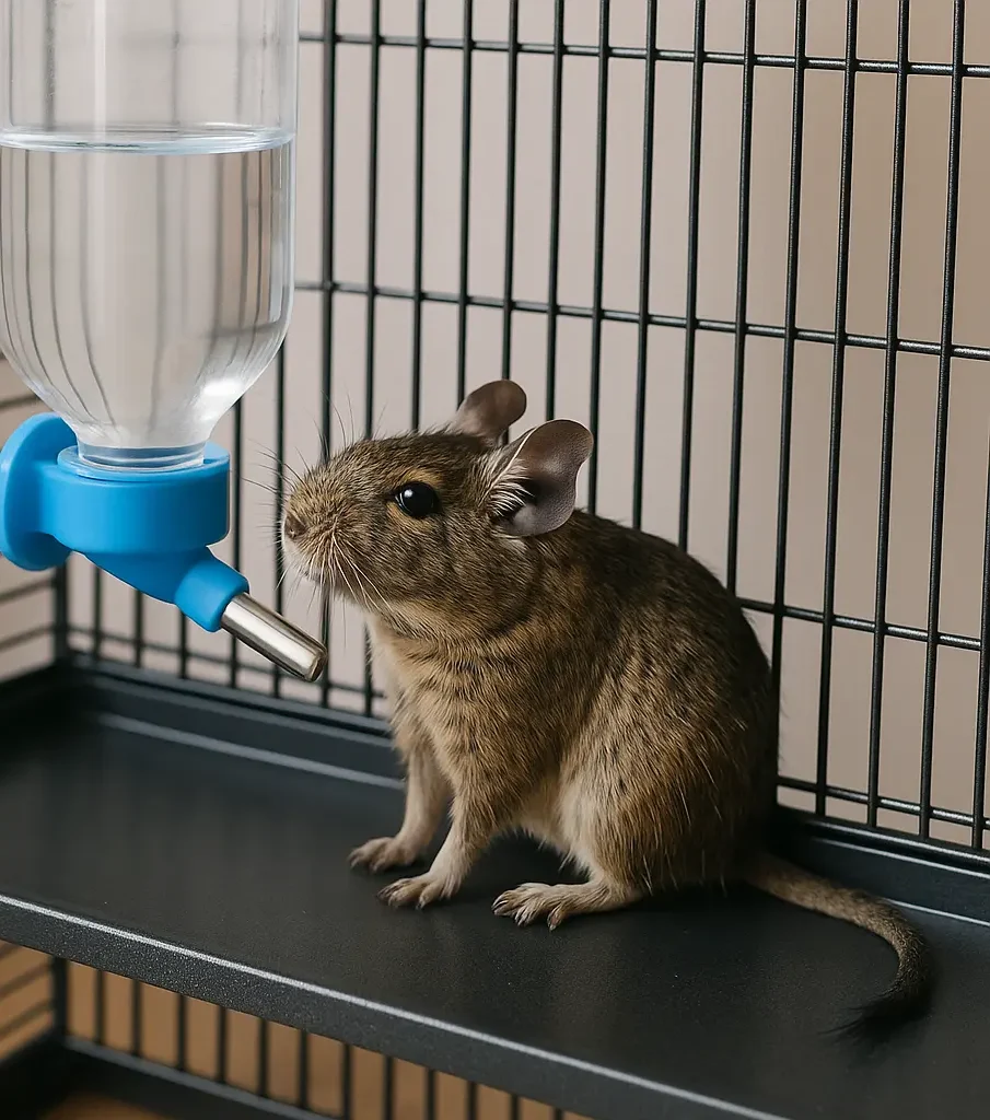 Abreuvoir pour Octodon 300ml Anti-Goutte Fixation Cage