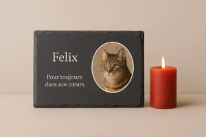 Plaque Tombale pour Chat – Un Bel Hommage Apaisant