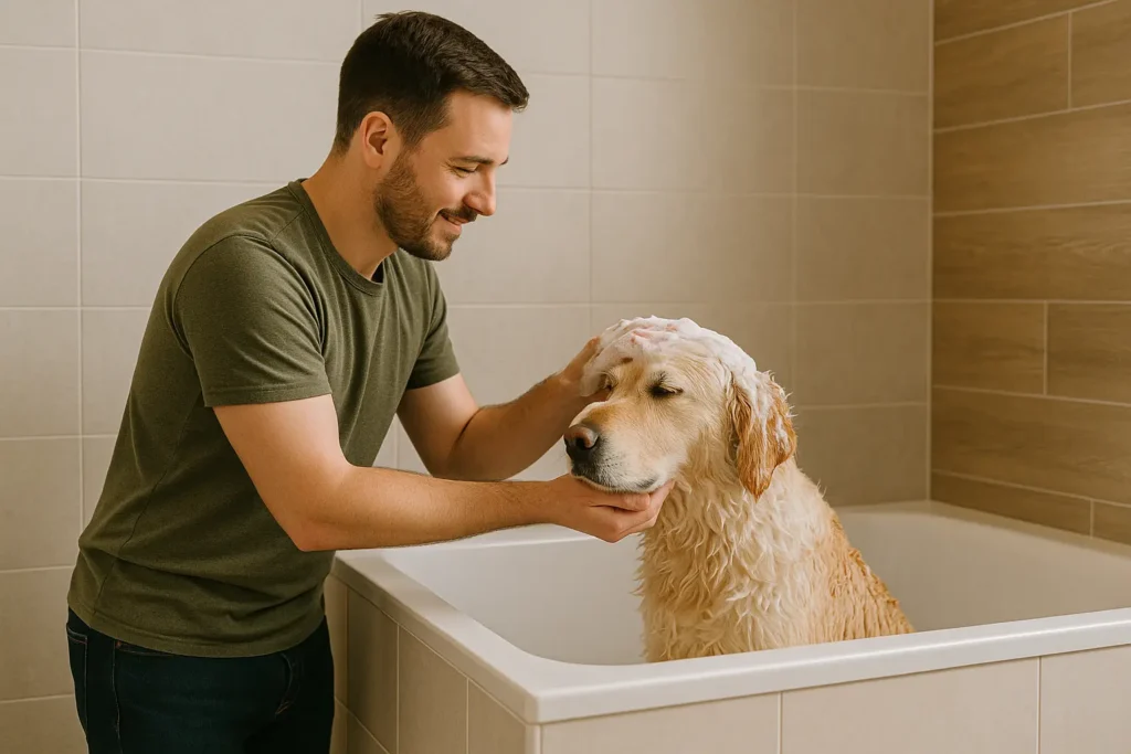 Shampoing anti puce pour chien – peau sensible