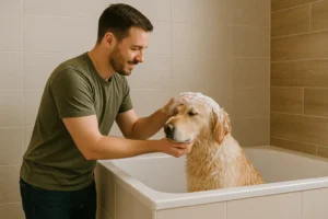 Shampoing anti puce pour chien – peau sensible